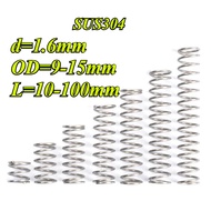 Compression Spring Return Spring Stainless Steel 304 Compression Spring d1.6mm * OD9-15mm * L10-100m