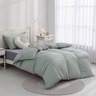 單人/冬月羽絨被/好收納、可機洗、免被套、超保暖-鼠尾草綠
