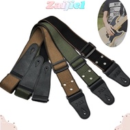 ZAIJIE1 Guitar Belt, Pure Cotton Vintage Guitar Strap, Durable End Adjustable Easy to Use Bass Webbing Belt Electric Bass Guitar