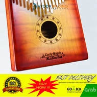 Authentic Gecko Kalimba K17 MC-S Curly Maple Hard Case Package