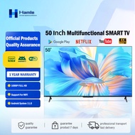 Hamle Smart Tv 50 Inch Led 50 Inch Android 11.0 Smart TV Flat Screen Multiport Television With Free Wall Bracket