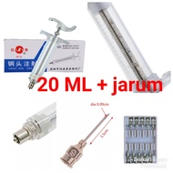 ALAT SUNTIK AYAM vaksin obat bebek bukan SOCOREX MEDION - jarum suntikan hewan 20 ml plus jarum 10 p