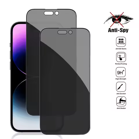 3D Privacy Tempered Glass For iPhone 15 Plus 15 17 Pro Max Anti-spy Screen Protectors For iPhone 16e