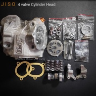 Jiso Cylinder Head 4V Set for Mio Nouvo Fino Sporty Amore 4 valves Valve Spring Rocker Arm Camshaft