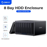 ORICO 3.5'' 8 Bay USB3.0 / Type-C HDD Docking Station SATA to USB3.0 HDD Enclosure with 120W Power HDD Case Support 128TB (NS800U3)
