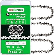 UPFOREST 18 Inch Chainsaw Chain 3 Pack - L74 - .063" Gauge,.325" Pitch, 74 Drive Links Low-kickback 