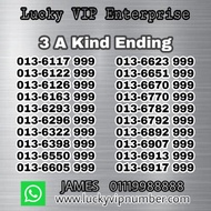 VIP Number, VIP Mobile Phone Number, Silver Number Series 3 A Kind 999, Prepaid Number, Digi, Celcom, Hotlink, XOX,