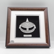 KL Pewter [427] Wau Bulan (10" x 10" inches) | Wood Frame