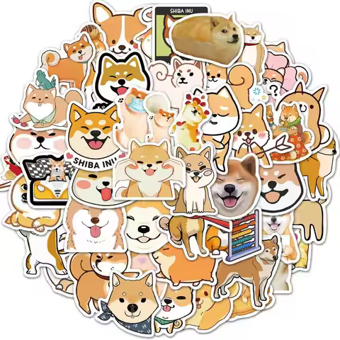 Scrapbook Helmet Guitar Sticker Laptop Sticker Japanese Shiba Inu Dog Sticker Animal Stickers Graffi
