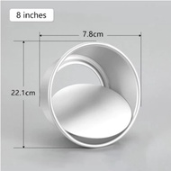 Aluminium Round Deep Cake Mould Loyang Kek Acuan Kek Baking Removable Bottom DIY Baking 4/6/8 Inch