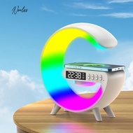 [Noel.sg] LED Lamp Smart G Wireless Charger Bluetooth Speaker RGB Night Light Alarm Clock