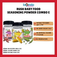 RUSH BABY SEASONING POWDER COMBO E (SERBUK PURPLE SWEET POTATO, SERBUK SWEET CORN, SERBUK GREEN PEAS