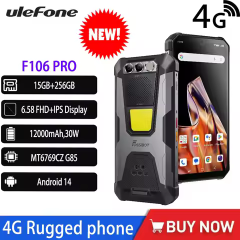 FOSSiBOT F106 PRO Rugged 4G Smartphones Octa Core 15GB+256GB 6.58Inch FHD+ Android 14 Mobile Phone 1