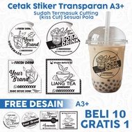 CETAK STIKER CUSTOM TRANSPARAN GLOSSY I STIKER LABEL CUSTOM I STIKER LABEL KEMASAN - LABEL MAKANANN