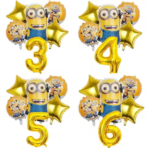 New Minions Themed Digital Balloon Birthday Party Decoration Set