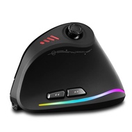ZELOTES F18 เมาส์สำหรับเล่นเกมตามหลักสรีรศาสตร์แนวตั้ง 2.4G ไร้สายโปรแกรมได้ 24000DPI เมาส์ออปติคอลแ