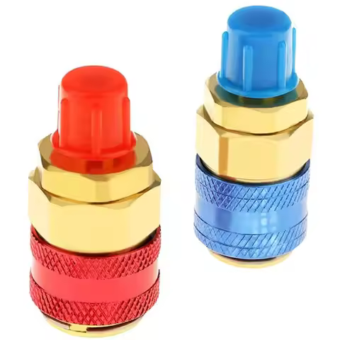 2Pcs R134A Freon H/L Adapters Quick Coupling Adapter For Air Conditioning Refrigerant Adjustable Man