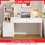 MR.CARLINO : Canberra Student Study Table โต๊ะ+ชั้นวางหนังสือพร้อมลิ้นชัก สไตล์เรียบหรู