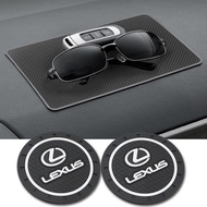 lexus Car Coaster Non-slip Water Cup Holder Pads Logo Cup Mat Accessories