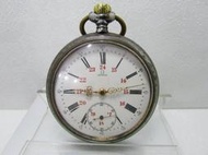 1910S原裝真品典藏 OMEGA歐米茄 (罕見24小時炮彈鋼殼)琺瑯瓷面古董機械懷錶