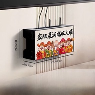 กล่องจัดระเบียบอุปกรณ์เครือข่าย Router Wall-Mounted TV Cabinet Cat-Top Box Storage Shelf Cable Conce