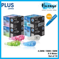 PLUS Whiper MR 2 MR2 Correction Tape Cartridge Refill (Set of 10 Refills) [FREE Correction Tape x 1]