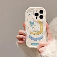 Samsung A35 5G A30 S23 Ultra A205 A13 A50 S24 A315F M40S Case Cute Puppy Moon Cloud Wave Edge Shockp
