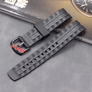 HITAM Casio Edifice EF 550 EF-550 Karer Rubber 22mm Black Watch Strap