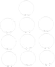 LIFKOME 10pcs Shower Curtain Hook Hooks for Shower Rod Round Shower Circular Shower Curtain Rings Shower Ring for Bathroom Curtain Hooks Acrylic Curtain Rings Accessories Button