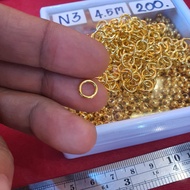 SLG021 ห่วงกลมทองแท้ 90% 0.4 กรัม สินค้ามีใบรับประกัน จัดส่ง ทุกวัน
