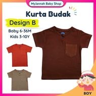 2023 Kurta Budak Lelaki (DESIGN B) Baby Boy Kurta SDM Kain T-Shirt Sejuk & Selesa