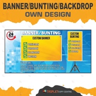 CUSTOM DESIGN BANNER/ BUNTING/ BACKDROP | OWN DESIGN