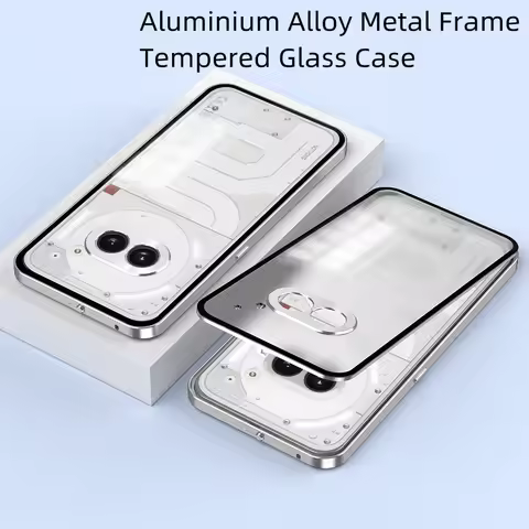 Case For Nothing Phone 2A Aluminium Alloy Metal Frame Tempered Glass Camera Protection Cover For Not