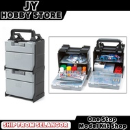 Tamiya Mini 4WD Portable Pit (Gray) 15424 Storage Box Mini 4WD Car Storage Case Tools Box Tool Paint