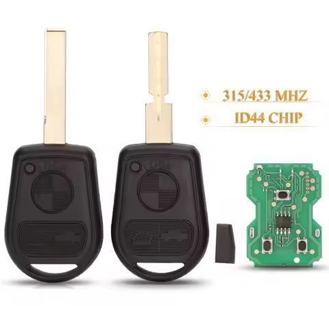 jingyuqin 3 Buttons Car Remote Key Fob 315/433Mhz ID44 PCF7935 Chip For BMW Z3 E31 E32 E34 E36 E38 E