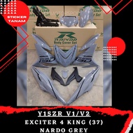 RAPIDO COVER SET Y15ZR V1/V2 EXCITER 4 KING (37) NARDO GREY (STICKER TANAM/AIRBRUSH) COVERSET