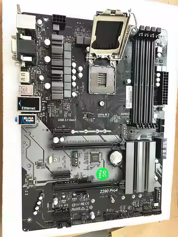 For ASRock Z390 Pro4 Original Desktop 1151 Motherboard Z390 Socket LGA1151 DDR4 SATA3 USB3.0 M.2