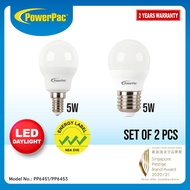 PowerPac LED Bulb LED Light x2 E14/E27 5W (PP6451/PP6453)