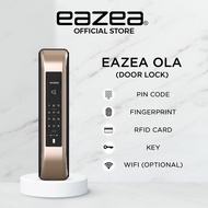 [Top Seller] Eazea Ola Digital Door Lock | 5 IN 1 | PIN Code, RFID Access, Key, Fingerprint,Wi-Fi | HDB Door, Condo Door