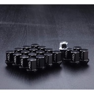 RAYS RAYS Lock Nut Wheel Nut P1.25 20 Pieces Dedicated Socket Lightweight Black DURA Dura Nut Duralu