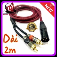 Dây Jack chia canon đựt ra 2 đầu hoa sen Jack av canon dài 2m dây sub điện