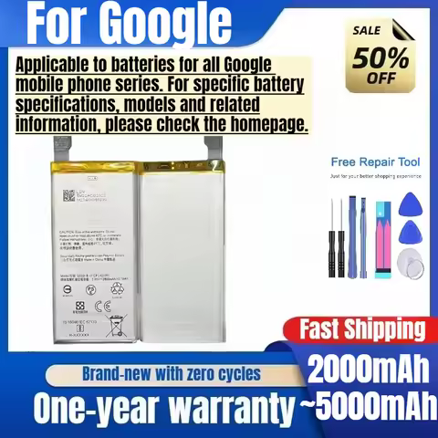 Battery for Google Phone Pixel 1/XL/2/2XL/3/3XL/3A/3AXL/4/4XL/4A 4G 5G/5/5XL/5A/6A/6/6Pro/7/7Pro/7A/