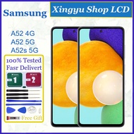 Original AMOLED For Samsung Galaxy A52 4G 5G A52s 5G LCD Display Touch Screen With Frame Replacement