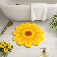 太陽花浴室地墊 防滑吸水設計 浴室玄關適用 溫暖居家小物
