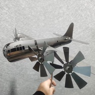 Superfortress Model Wind Spinner Home Decor Plane Wind Chimes Metal Windmill Courtyard Art Craft Gar