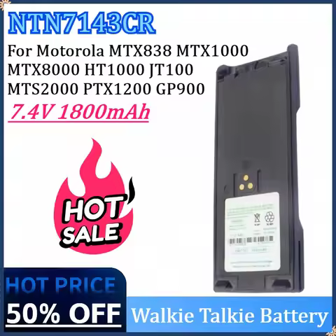 NTN7143CR 7.4V 1800mAh Walkie Talkie Battery For Motorola MTX838 MTX1000 MTX8000 HT1000 JT100 MTS200