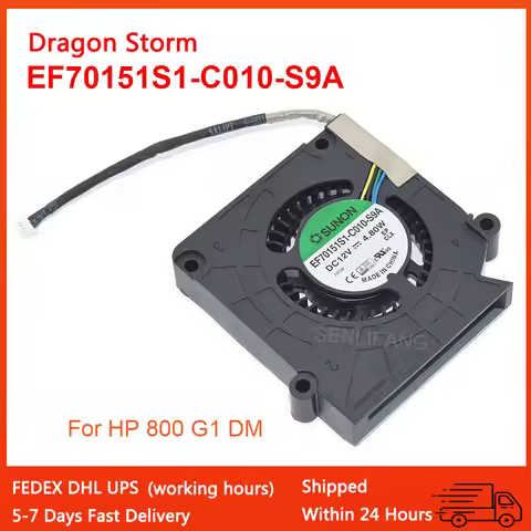 12V All-IN-ONE Cooling Fan New For HP EliteDesk 800 G1 DM CPU Cooling For Asus PG27UQ 4Wires 4.80W C