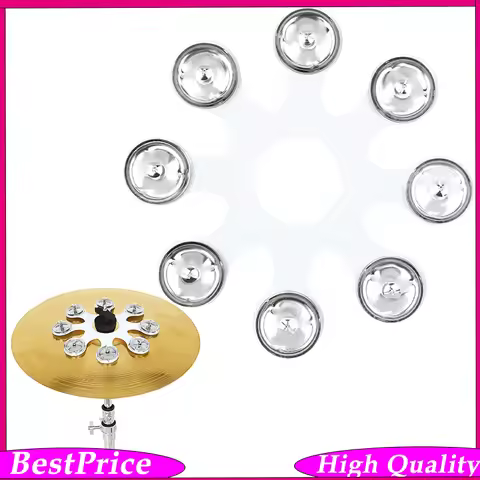 IRIN Drum Kit Cymbal Bell Stainless Steel Hi-Hat Cymbal Bell – 8-Piece Set Perfect Fit for Hi-Hat Ad