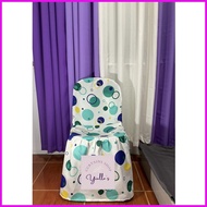 ✹ ▩ PRINTED  Monoblock Chair Cover | Standard Cofta Ruby and Uratex
