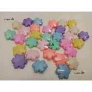 Pastel Beads Acrylic Snow Flower Beads Colored Pastel Beads Flower Color Beads